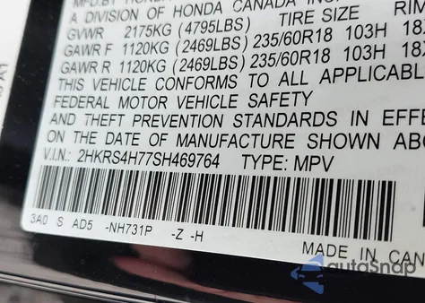 2025 Honda Cr-V Ex-L Awd from USA, damaged, VIN 2HKRS4H77SH469764